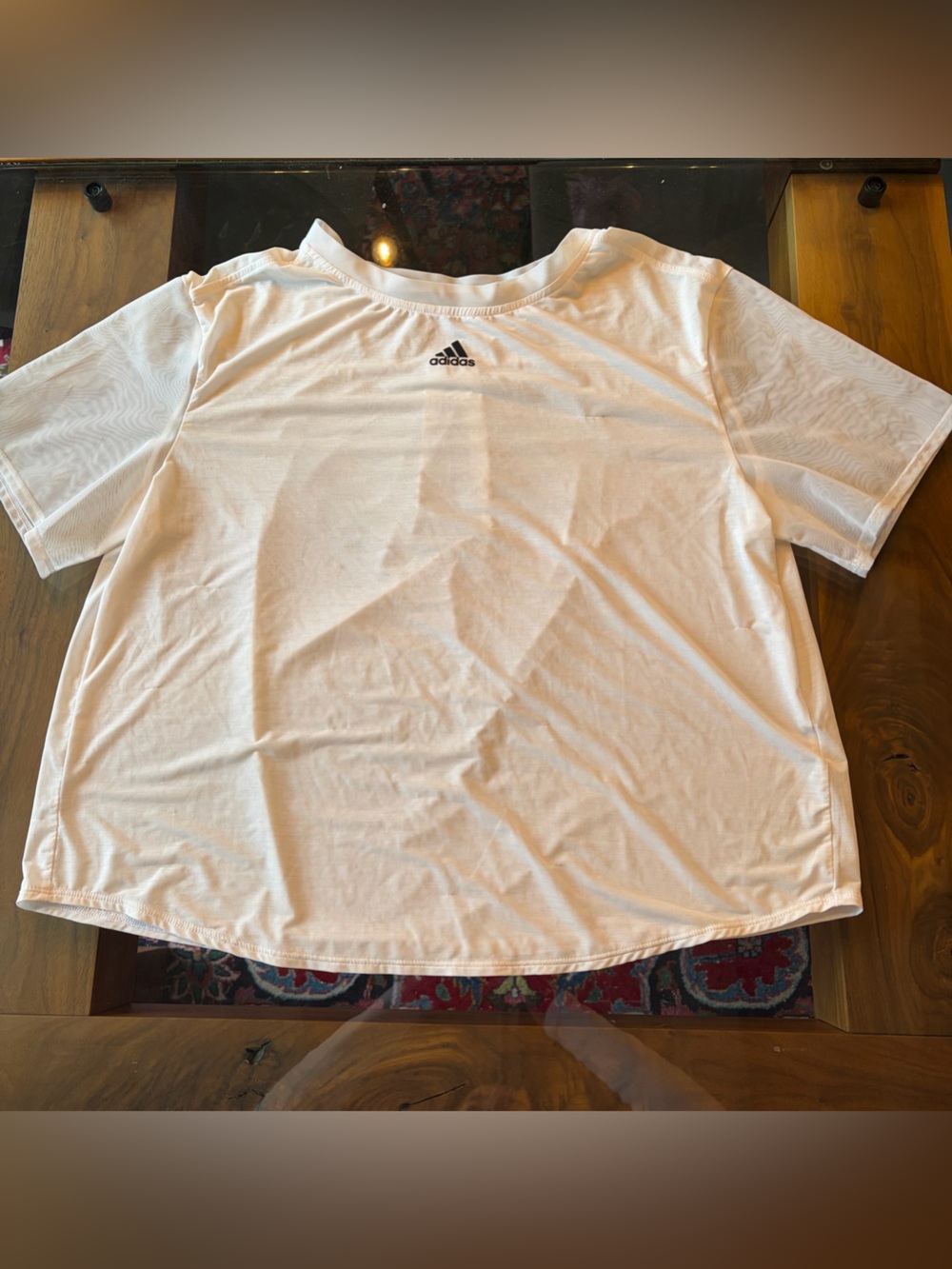adidas White Mesh Performance Top